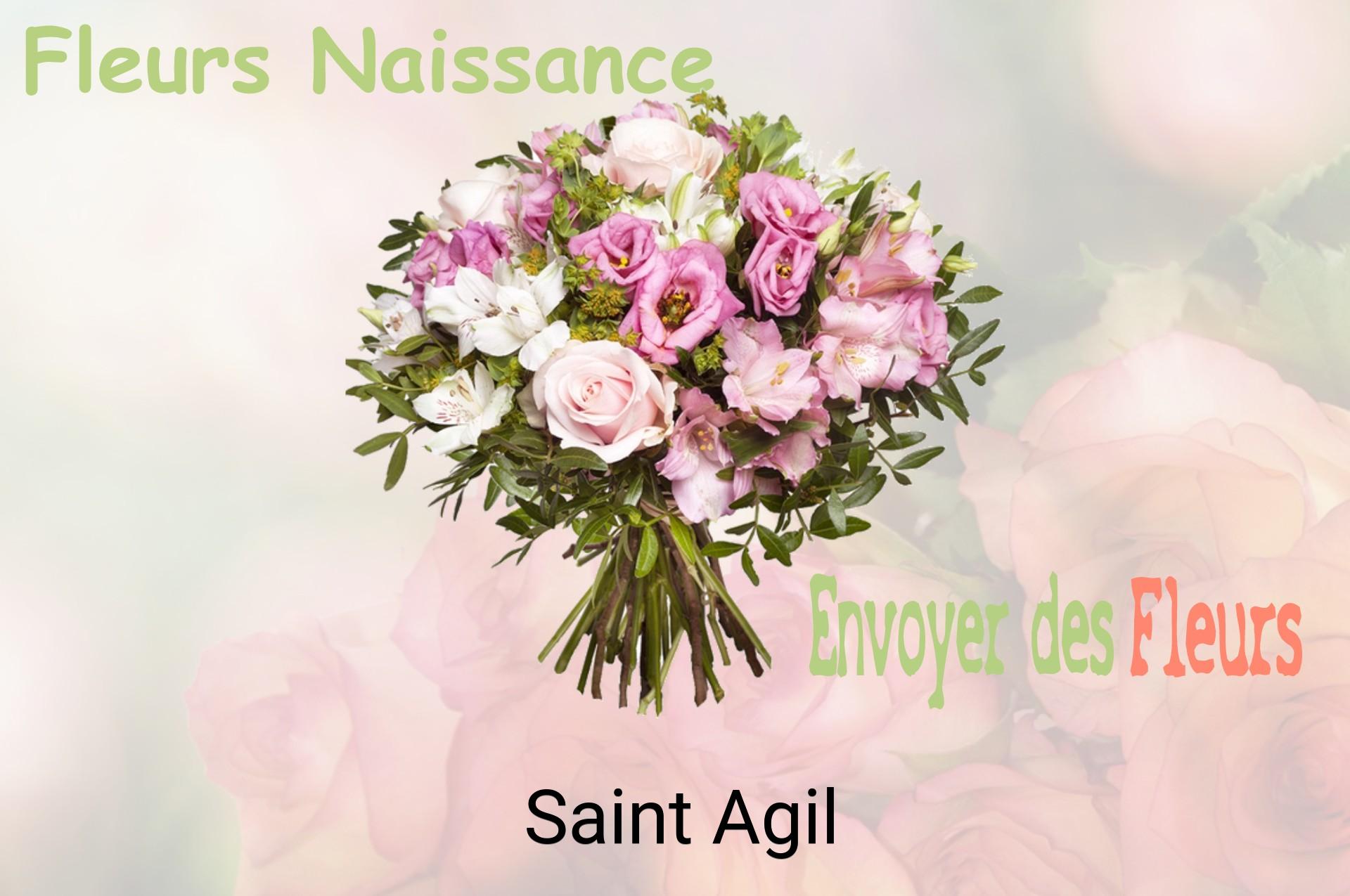 Bouquet de fleurs de naissance livré à Saint-Agil
